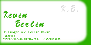 kevin berlin business card